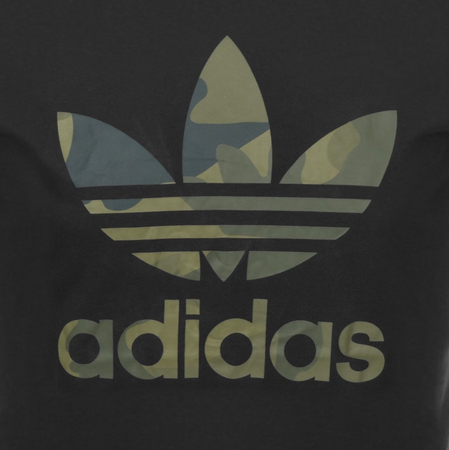 Alternative Image for Productadidas Originals Camouflage Trefoil T Shirt Black3